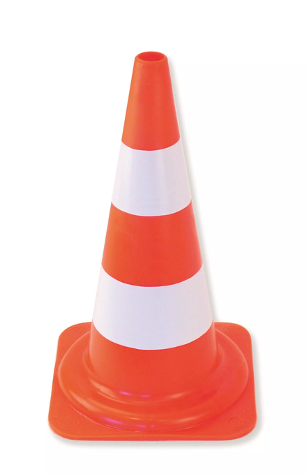 CONE DE SIGNALISATION 75 CM 2 BANDES BLANCHES MONDELIN - 801060