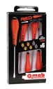 JEU 6 TOURNEVIS REDGRIP 4 FENTE + 2 PZ MOB - 9129001201
