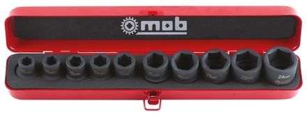 COFFRET METAL DE 10 DOUILLES IMPACT 1/2'' MOB - 9212010501