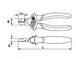 Pince coupante dénudante 160 isolée 1000V - MOB OUTILLAGE - 9335660401