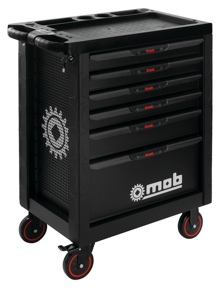 SERVANTE PROLINER NOIRE MOB 6 TIROIRS GARNIE 140 PIÈCES - 9514140601