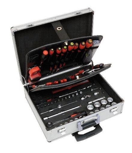 VALISE TROLLEY ALUMINIUM GARNIE 128 PIECES MOB - 9535128001