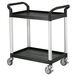 Chariot petit modèle MATADOR 808E, 2 plateaux, noir, 850x480x950mm - 12479