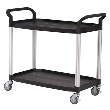 Chariot grand modèle MATADOR 808LE, 2 plateaux, noir - 12481