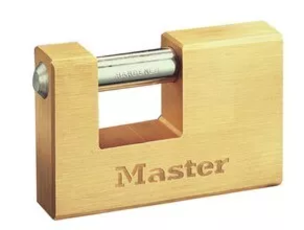 Cadenas rectangle laiton 63mm à clé MASTERLOCK - 606EURD