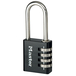 Cadenas 40m Aluminium à combinaison 4 chiffres anse longue MASTERLOCK - 7640EURDBLKLH