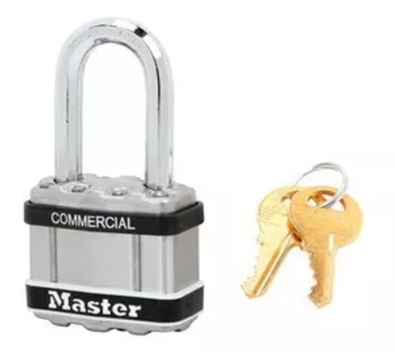 Cadenas Excell Inox 44mm à clé anse longue MASTERLOCK - M1LFSTS