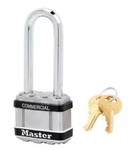 Cadenas Excell Inox 44mm à clé anse extra longue MASTERLOCK - M1LJSTS