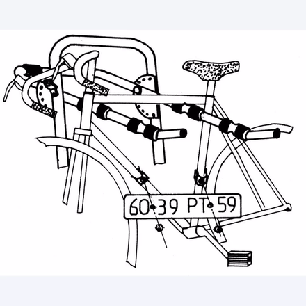 Clips de fixation de la plaque minéralogique arrière - MOTTEZ - A100B