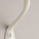 Crochet double vertical en zamac blanc - MOTTEZ - B070B2BC