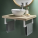 Lot de 2 équerres blanches sous lavabo - MOTTEZ - B100F2BC