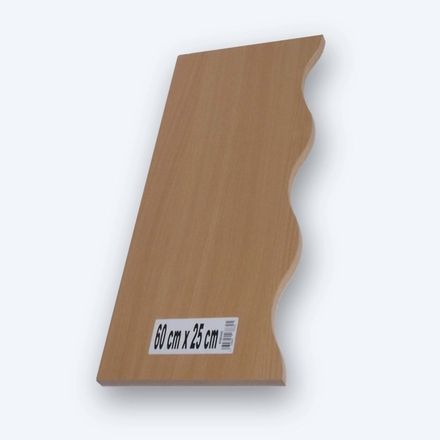 Tablettes bois vague - 60 x 25 cm finition Hêtre - MOTTEZ - B186VHE