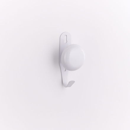 Portemanteaux métal 1 tête - coloris blanc - MOTTEZ - B220V1BC