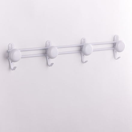 Portemanteaux métal 4 têtes – coloris blanc - MOTTEZ - B220V4BC