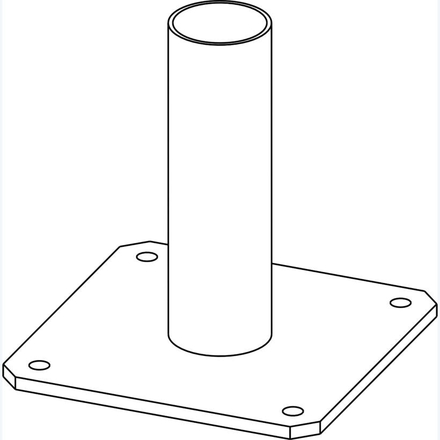 Platine de fixation au sol pour arceaux - MOTTEZ - B339VPL