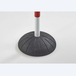 Potelet avec socle en caoutchouc noir « pro » blanc et rouge - MOTTEZ - B347SBCRG