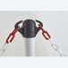 Potelet avec socle en caoutchouc noir « pro » blanc et rouge - MOTTEZ - B347SBCRG