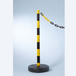 Potelet plastique sur coupelle ronde jaune et noir - MOTTEZ - B360CNOJAROND