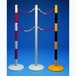 Potelet sur coupelle 125 cm - blanc / rouge - MOTTEZ - B364CBR
