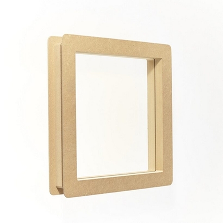 Hublot de porte carré MDF - MOTTEZ - B409S2CUB