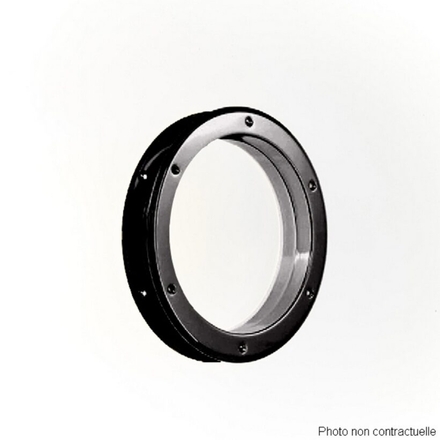 Hublot de porte rond Ø 26 cm métal noir - MOTTEZ - B409S2METNO