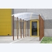 Abris Fumeurs en bois version couloir - prolongement de B825C - MOTTEZ - B825CSUI