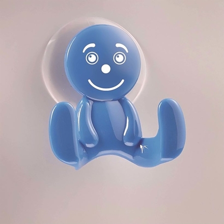 Portemanteau ventouse sourire bleu clair - MOTTEZ - B849VBT