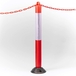 Poteau de signalisation sur base flexible avec anneau passe chaîne hauteur 120 cm - MOTTEZ - M018S120