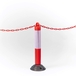 Poteau de signalisation sur base flexible avec anneau passe chaîne hauteur 80 cm - MOTTEZ - M018S80