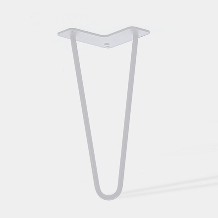 Pied de table double fil HT 30 cm blanc mat - MOTTEZ - M501VBC