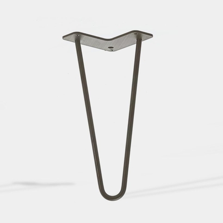 Pied de table double fil HT 50 cm vernis transparent couleur métal naturel - MOTTEZ - M503VTR