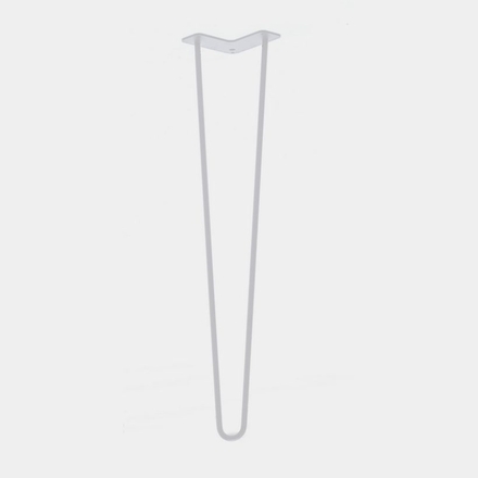 Pied de table double fil HT 71 cm blanc mat - MOTTEZ - M504VBC