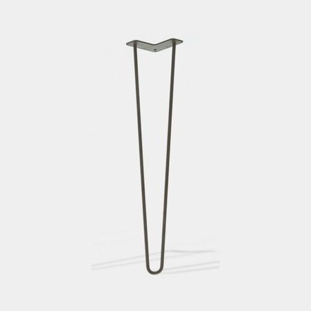 Pied de table double fil HT 71 cm vernis transparent couleur métal naturel - MOTTEZ - M504VTR