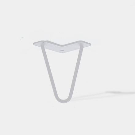 Pied de table double fil incliné HT 16 cm blanc mat - MOTTEZ - M510VBC