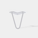 Pied de table double fil incliné HT 16 cm blanc mat - MOTTEZ - M510VBC