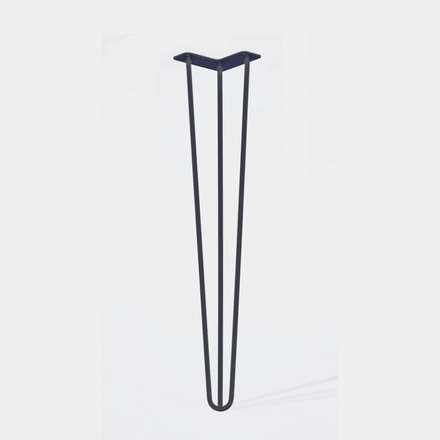 Pied de table triple fil droit HT 71 cm noir mat - MOTTEZ - M520VNO