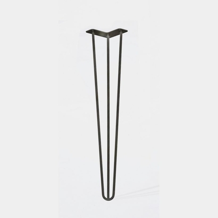 Pied de table triple fil droit HT 71 cm vernis transparent couleur métal naturel - MOTTEZ - M520VTR
