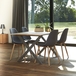 Pied de table en croix H71 x L775 cm vernis transparent couleur métal naturel - MOTTEZ - M530VTR