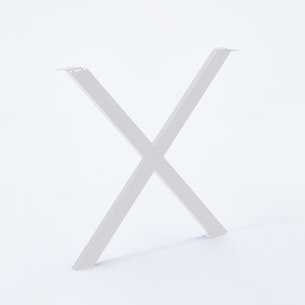 Pied de table/banc en croix H40 x L39 cm blanc mat - MOTTEZ - M531VBC