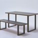 Pied de table/banc rectangulaire H40 x L39 cm vernis transparent couleur métal naturel - MOTTEZ - M540VTR