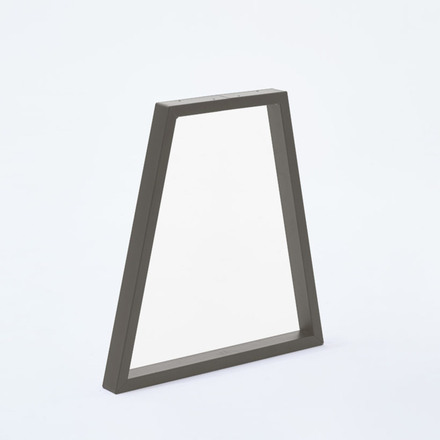 Pied de table/banc modèle trapèze H40 x L.Bas50 x L.haut20 cm vernis transparent couleur métal naturel - MOTTEZ - M580VTR