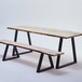 Pied de table modèle trapèze H71 x L.Bas70 x L.haut40 cm noir mat - MOTTEZ - M581VNO