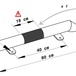 Bordure basse de protection Ø76 mm - Longueur 80 cm - MOTTEZ - M600SL80