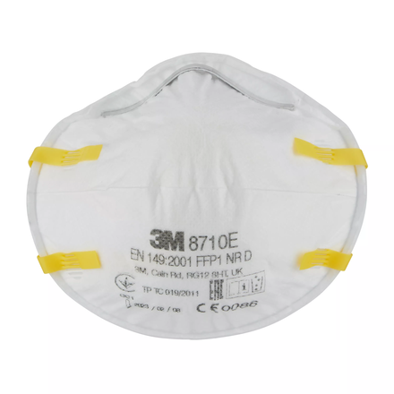 Masque série 8710E antipoussière FFP1 sans valve - Lot de 20 - 3M - 8710P20 00