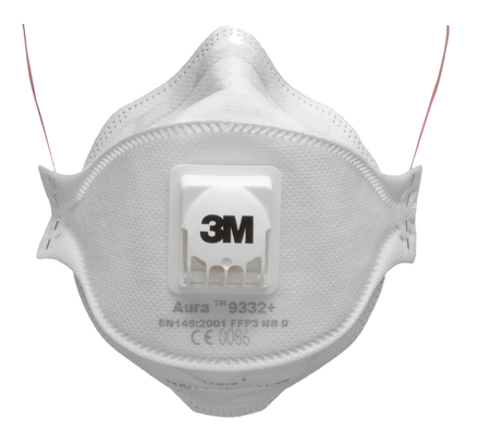 Masque FFP3 anti-poussières avec valve Cool Flow - Lot de 10 - 3M - 9332P10 00