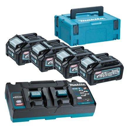 PowerPack MAKITA XGT 4 batteries BL4040 + un chargeur DC40RB- 191U28-6