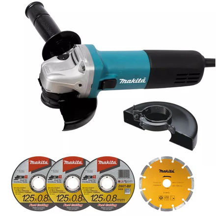 MEULEUSE MAKITA Ø 125 MM 840 W + KIT D'ACCESSOIRES - 9558HNRGK1