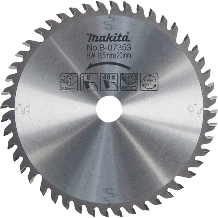 LAME TCT 165X48D POUR BOIS MAKITA - B07353