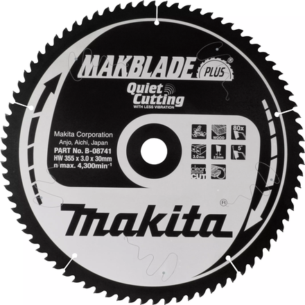 Lames carbure ''Makblade Plus'', pour bois, pour scies radiales 190/20/24 MAKITA - B08604