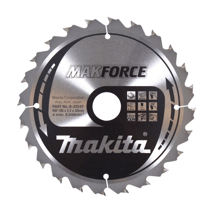 LAM TCT PO MAK 190/30/24 BOIS MAKITA - B32247